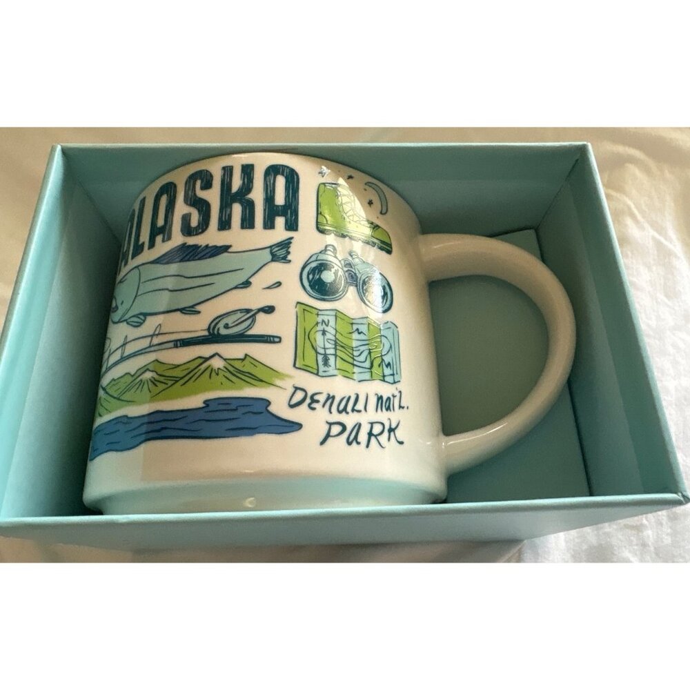 Starbucks Alaska Been There Series Denali National Park Ceramic Mug 14oz W/ Box
